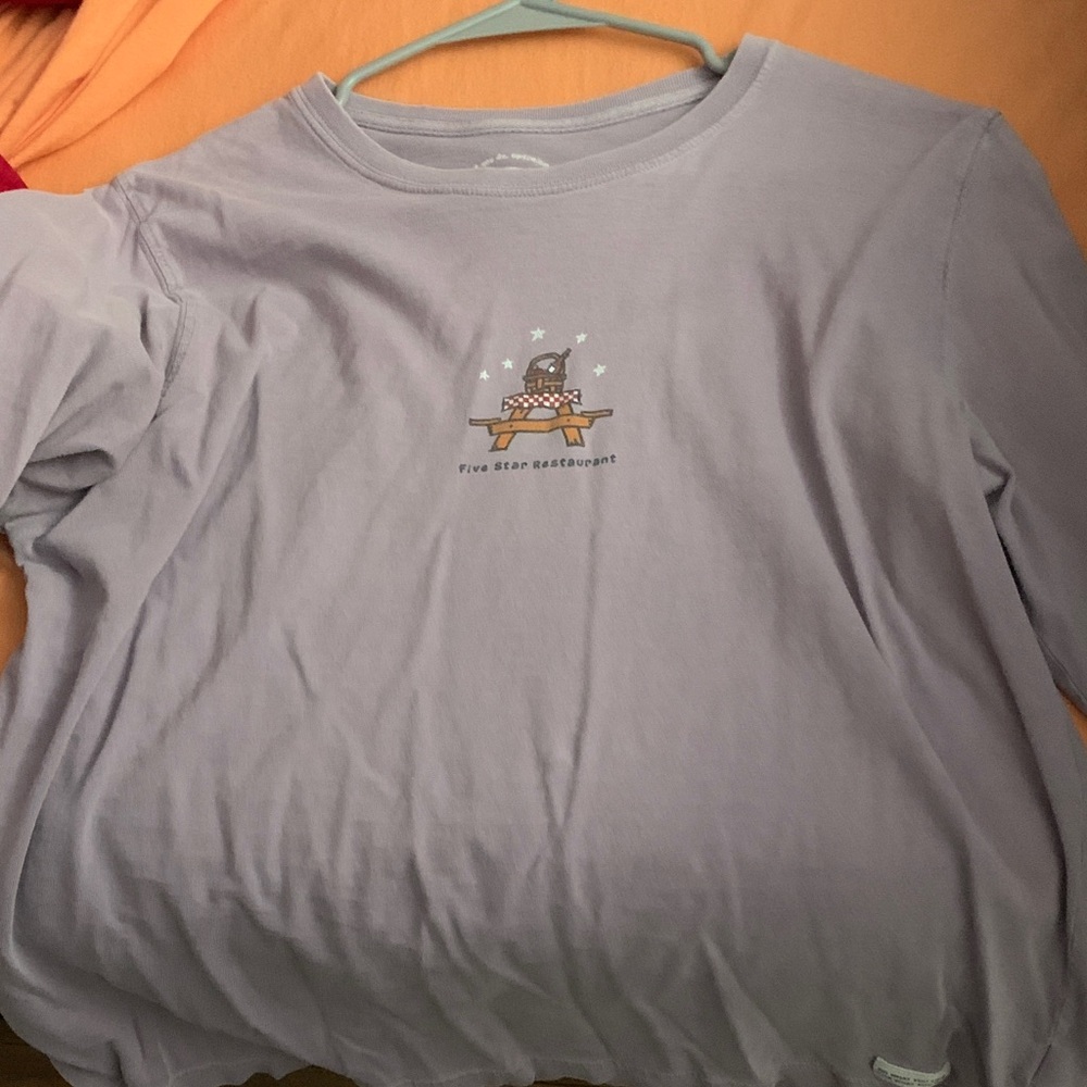 Five Star Lavender Long Sleeve Kids Tee with Owl